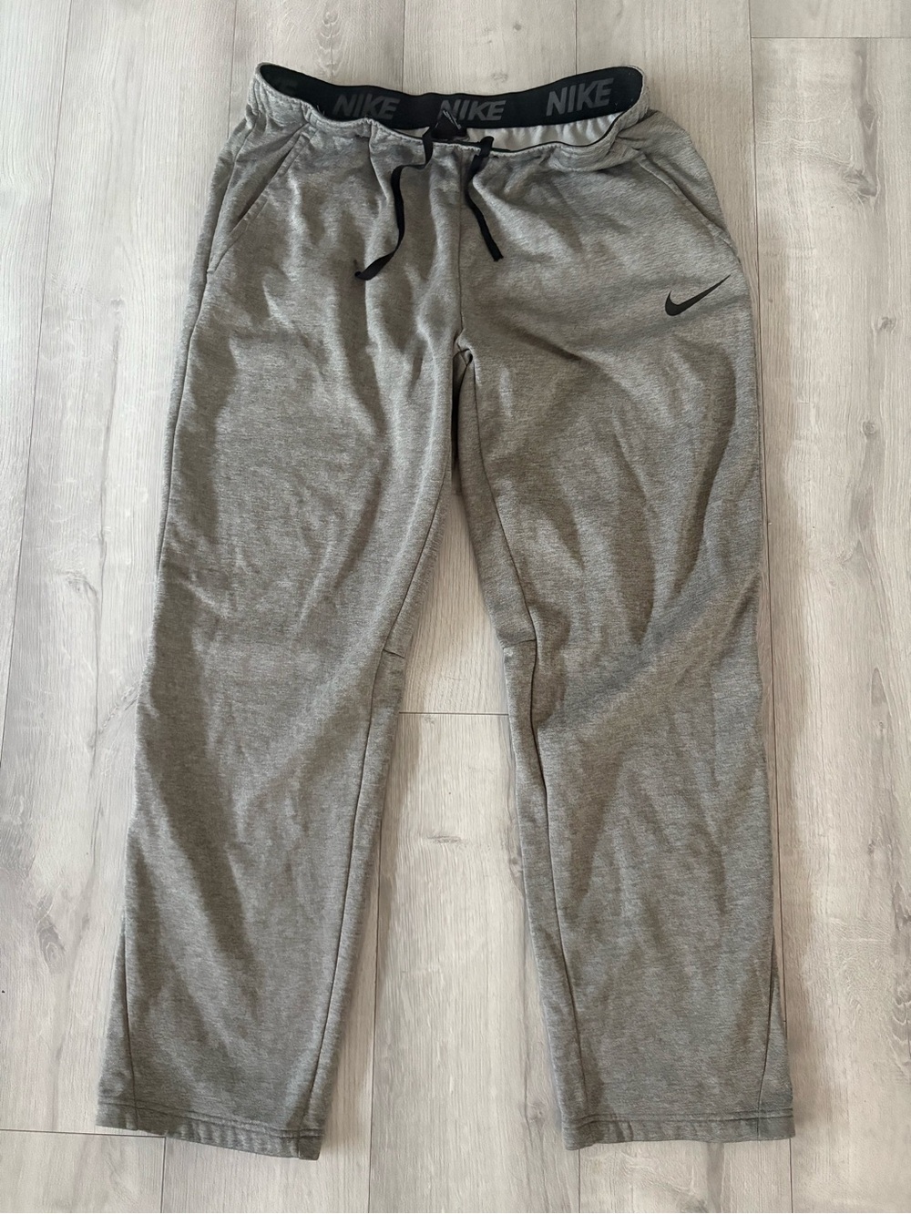 Nike PRO Dri fit Men's Gray Performance Joggers sweats Combat sweatpants